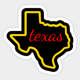 State of Texas Map Sticker